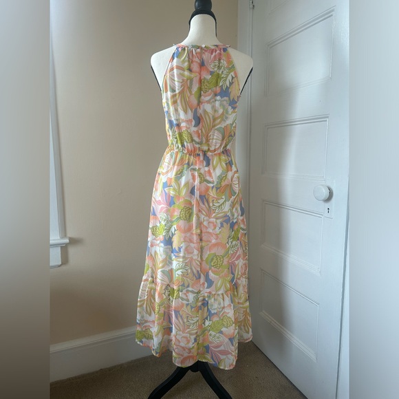 Bloomingdales Aqua Floral Dress - Picture 5 of 7